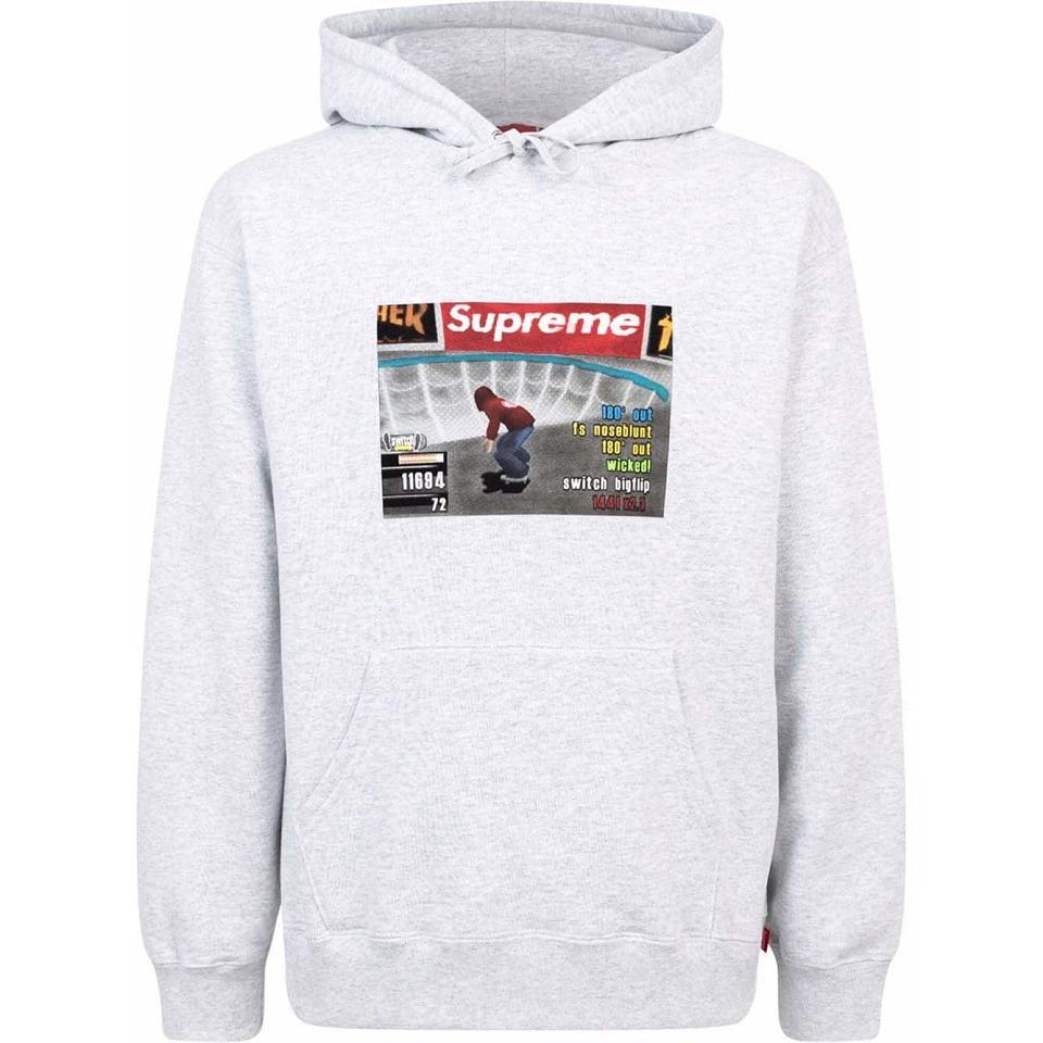 Grey Supreme X Thrasher Logo Print “FW21” Hoodie | Supreme 136ZG